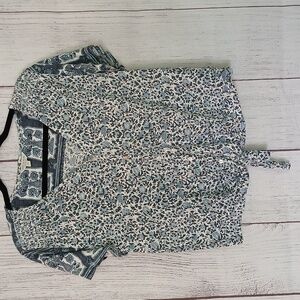 Lucky Brand printed button down tshirt size small